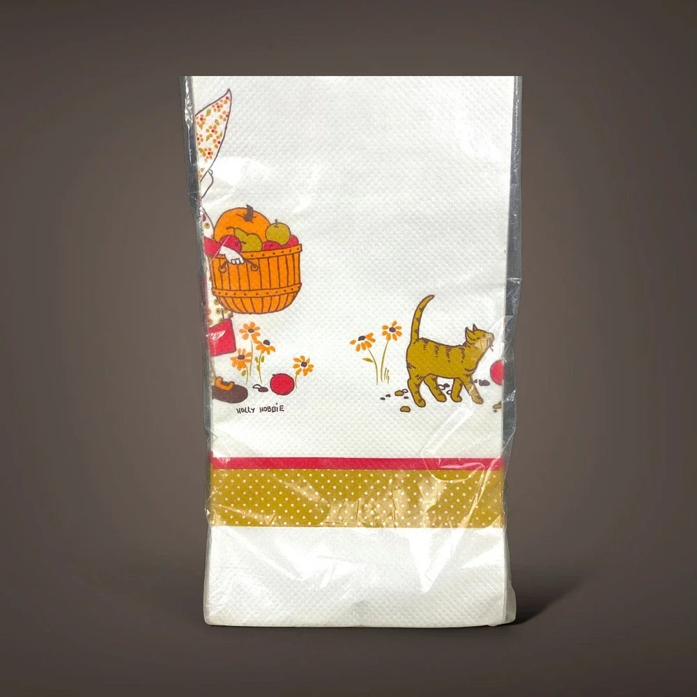 Holly Hobbie Tablecover American Greetings Crepe Paper 1970s Made in USA 54 x 96